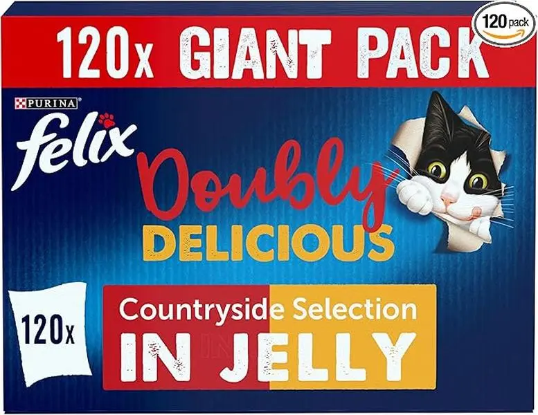 Felix Doubly Delicious Meat Cat Food 120x100g