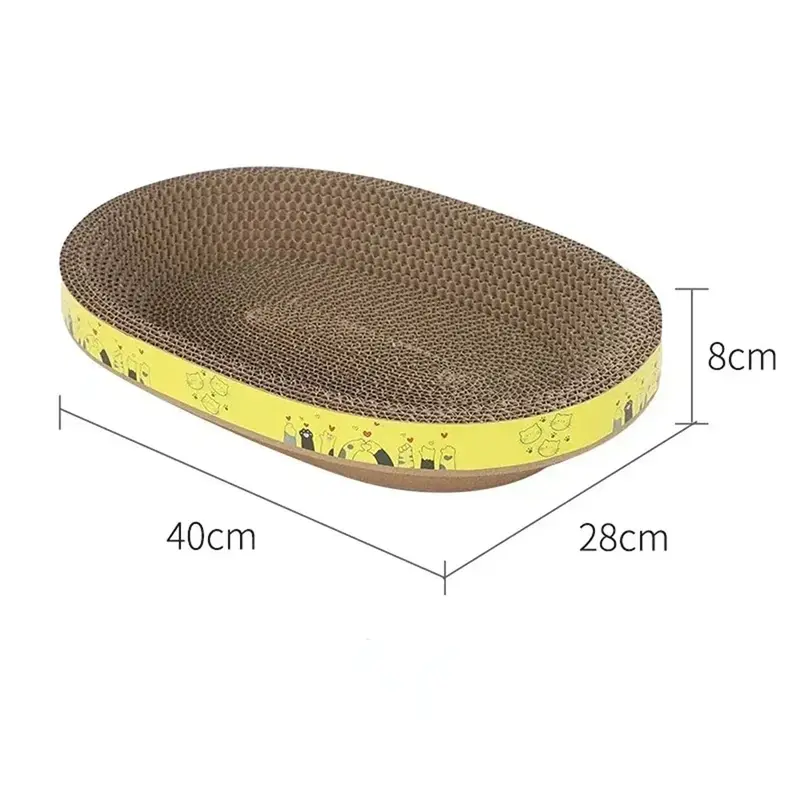 Cat Scratching Board Protect Furniture Grinding Claw Toys Oval Corrugated Paper Wear-resistant Cat Nest Cat Accessories 1