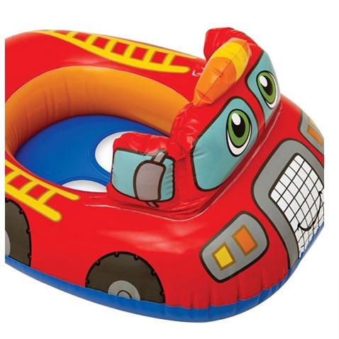Red Fire Engine Inflatable Swim Swimming Aid Seat Kids Toddler Red Pool Beach Toy Accessory Float Lilo Lounger Seat Swim Ring Doughnut Safe Girls Boys 2