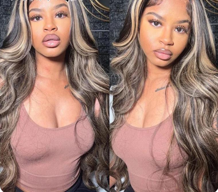 Lumio Custom Made Glueless Honey Blonde Highlight Loose Body Wave 5×5 | Wear & Go Wig | 2
