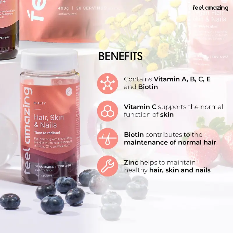 Feel Amazing Hair, Skin & Nails Complex | 60 Gummies 1