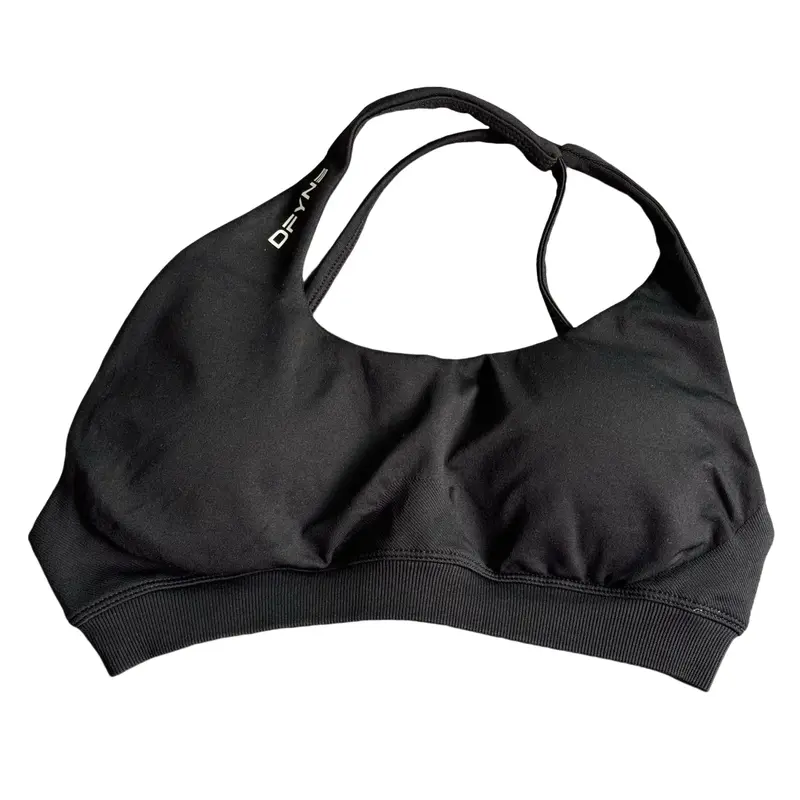 Dynamic Impact Sports Bra With Logo Women Seamless Halter Bra Open Back Yoga Top Bras Support Gym Crop Top Padded Sportswear 1