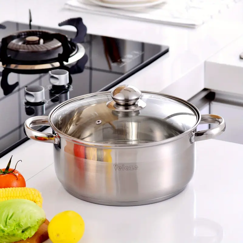 7 Piece Stainless Steel Cookware Set with Pot & Pan Sets, Saucepan Set 4
