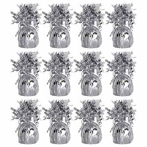 Silver Foil Balloon Weights - Pack of 12