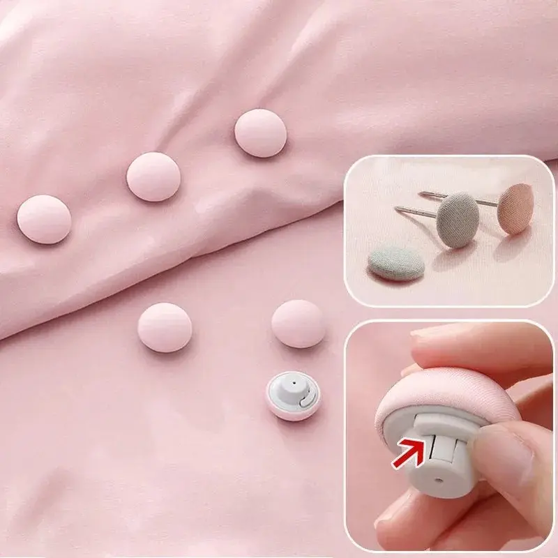 4/8PCS Duvet Cover Clips – Anti-Slip Bed Sheet Holders for Quilts & Blankets | Easy One-Button Lock & Unlock | Secure Fixing, No Shifting | Home Storage Essential for a Neat & Tidy Bed 5
