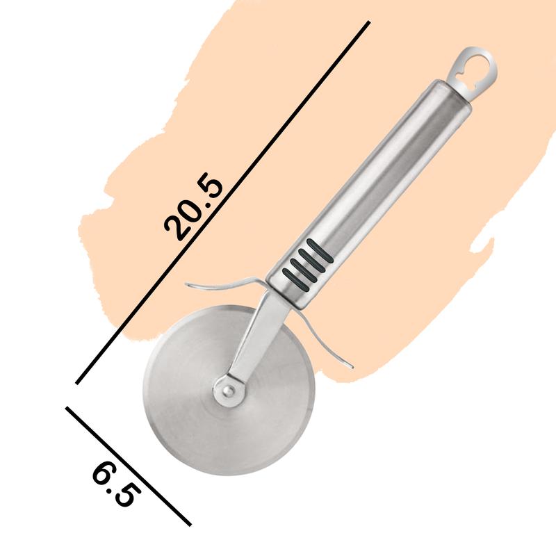 AEX Stainless Steel Pizza Cutter - Heavy Duty Kitchen Utensil Pasta Slicer Blade Thick Cheese Knives 2