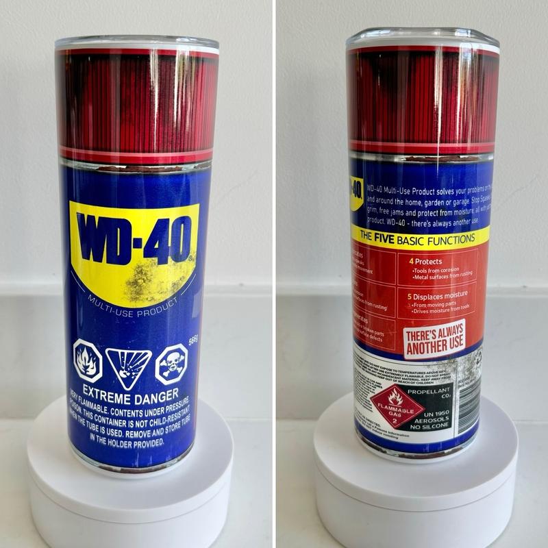 WD40 20oz skinny tumbler with straw and lid, double walled, stainless steel 1