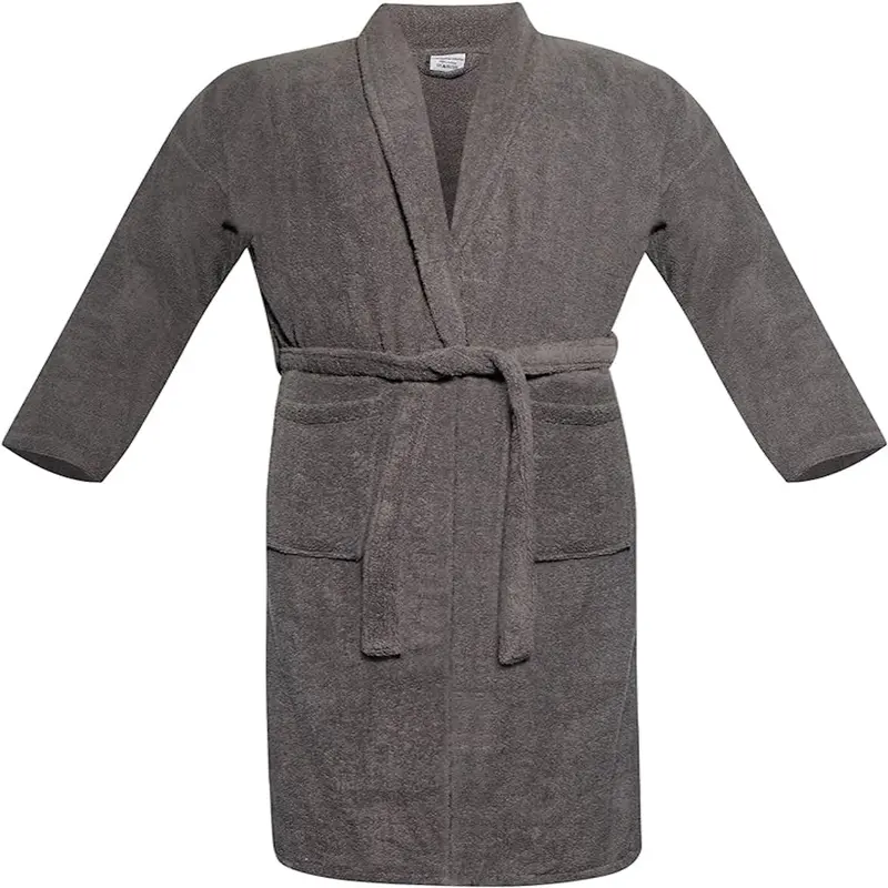 Egyptian Cotton Bath Robe Terry Towelling Robe Dressing Gown Luxury and Super Soft Womens Nightwear Mens House Gown Comfort Fit Womenswear Bathrobe Loungewear Long Sleeve 1