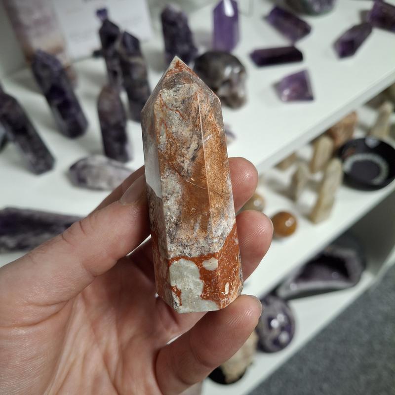Money Agate Intuitive Pick Crystal Point 1