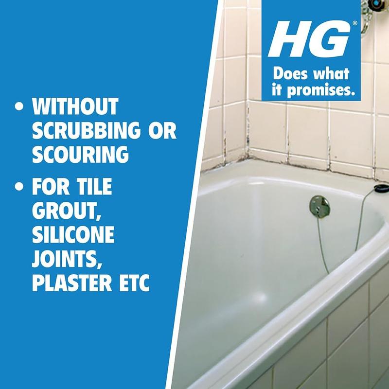 HG Mould Spray 500ml Bathroom Toilet Mould Cleaner Eliminates All Moulds, Making Filthy Black Stains Disappear Suitable For Tiles, Silicon Seals, Plaster Household Cleaning 4