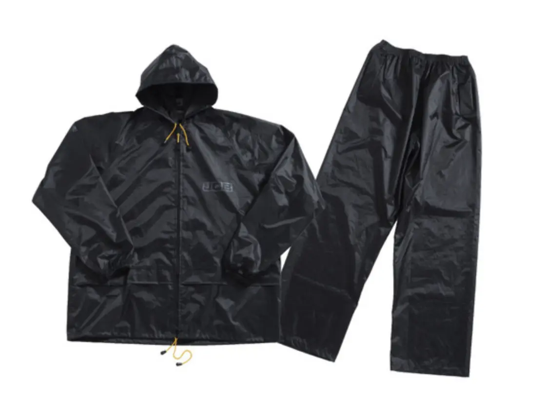 JCB Men's Two-Piece Rain Set Rain Suit Trousers and Jacket