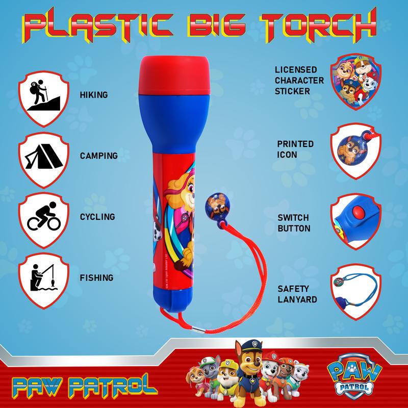 16cm Plastic Paw Patrol Big LED Torch for Kids, Children Christmas Present Flashlight, Xmas Gift, Nightlight Torch 3