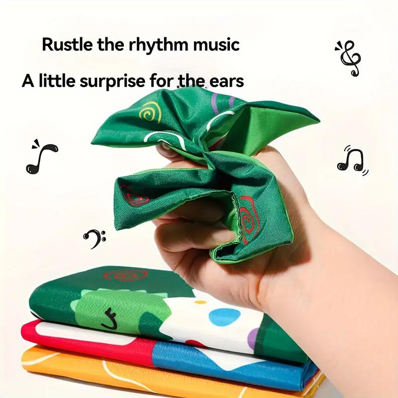 Tissue Box Sensory Toy, Crinkle Tissue Box Baby, Sensory Toys for Babies, Montessori Toys for Boys and Girls, Soft Crinkle Toys for Infant Toddlers, Stocking Stuffers, rotation new born cuddle baby tissue 1 year early educational toy development 9