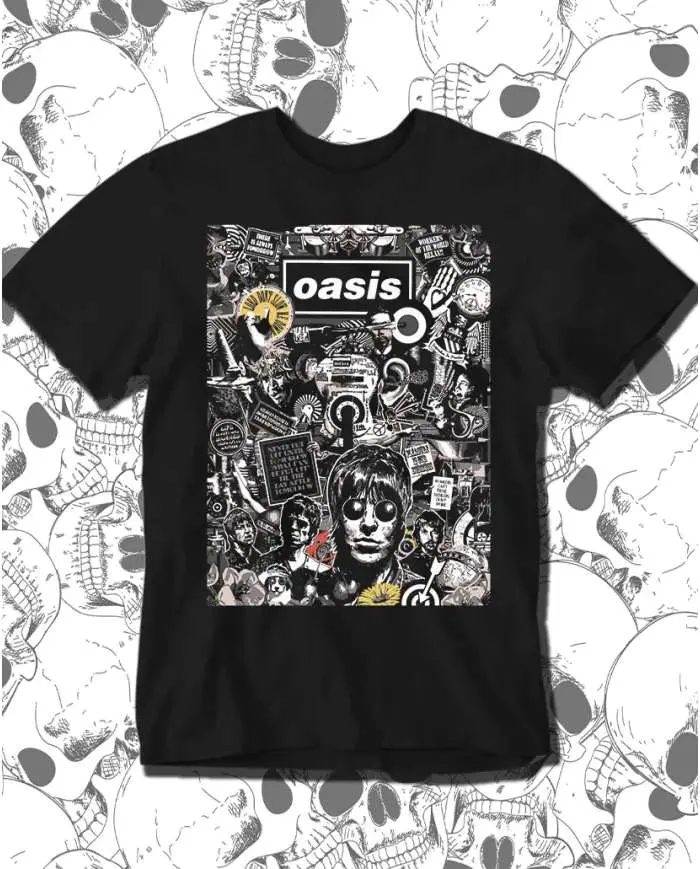 Oasis Poster T-Shirt - Unisex Graphic Tee | Vintage Band Merch | Perfect for Music Fans