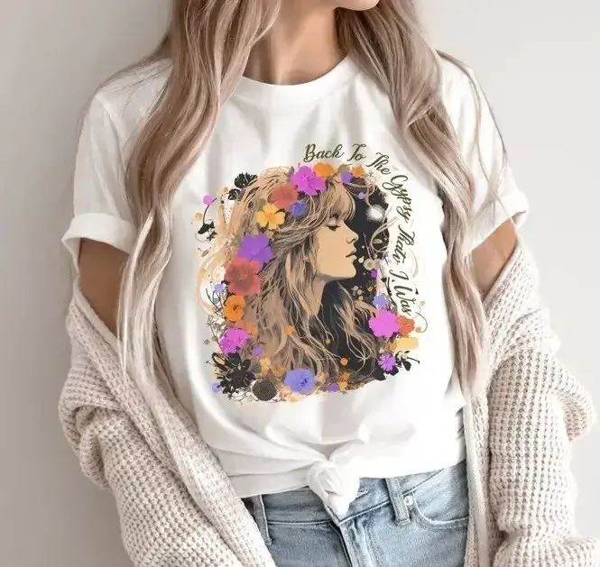 Stevie Nicks Shirt, Gypsy That I Was Retro Stevie Nicks T-Shirt Wildflower