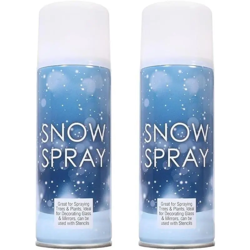 Quebec Artificial Snow Spray Set of 2 Cans – Ideal For Decorating Christmas Trees, Windows, Glasses, Wreaths Or Simply Having Fun With The Friends - Unleash Winter Magic In Any Season – (85 Ml Can) Tapestry Gifts Decorative Fruit 0