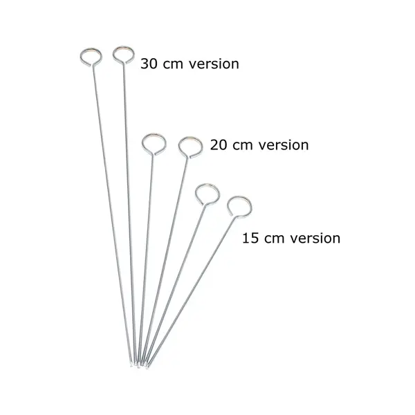 KitchenCraft Flat-Sided Metal Barbeque Skewer Set, (30cm), Silver, KCSKEWER30 4