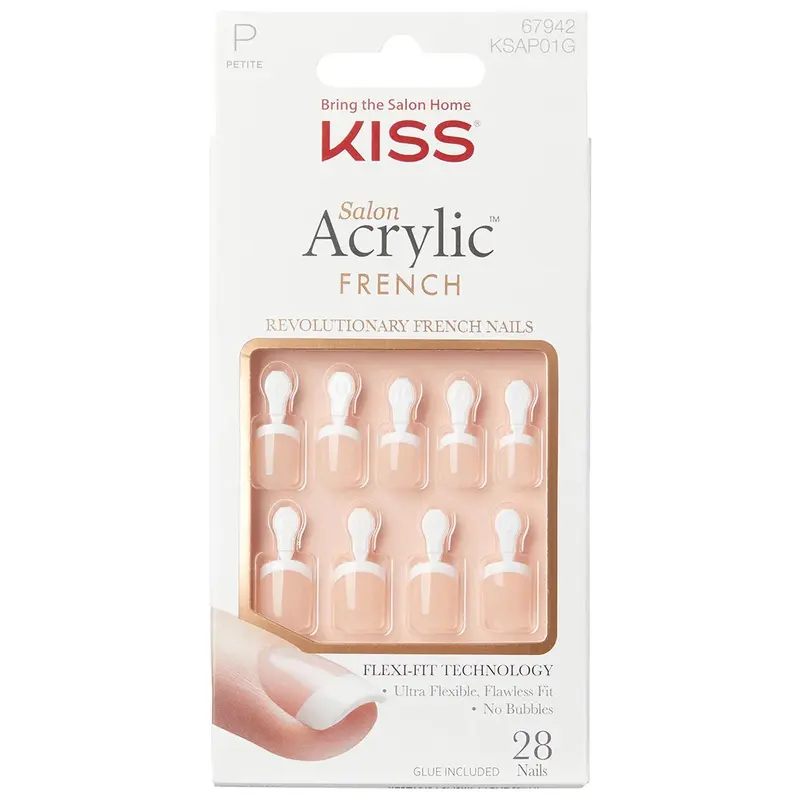 Kiss Nails - Salon Acrylic French - False Nails 1