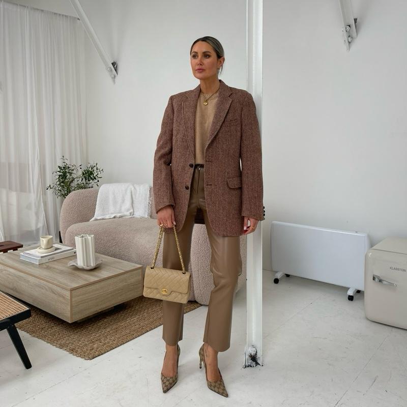Oversized Vintage Tweed Blazer 1