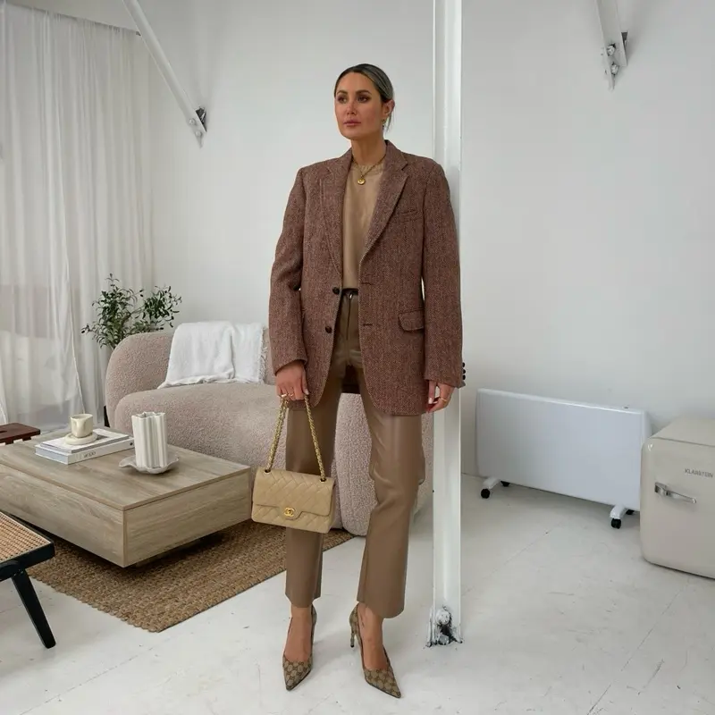Oversized Vintage Tweed Blazer 1