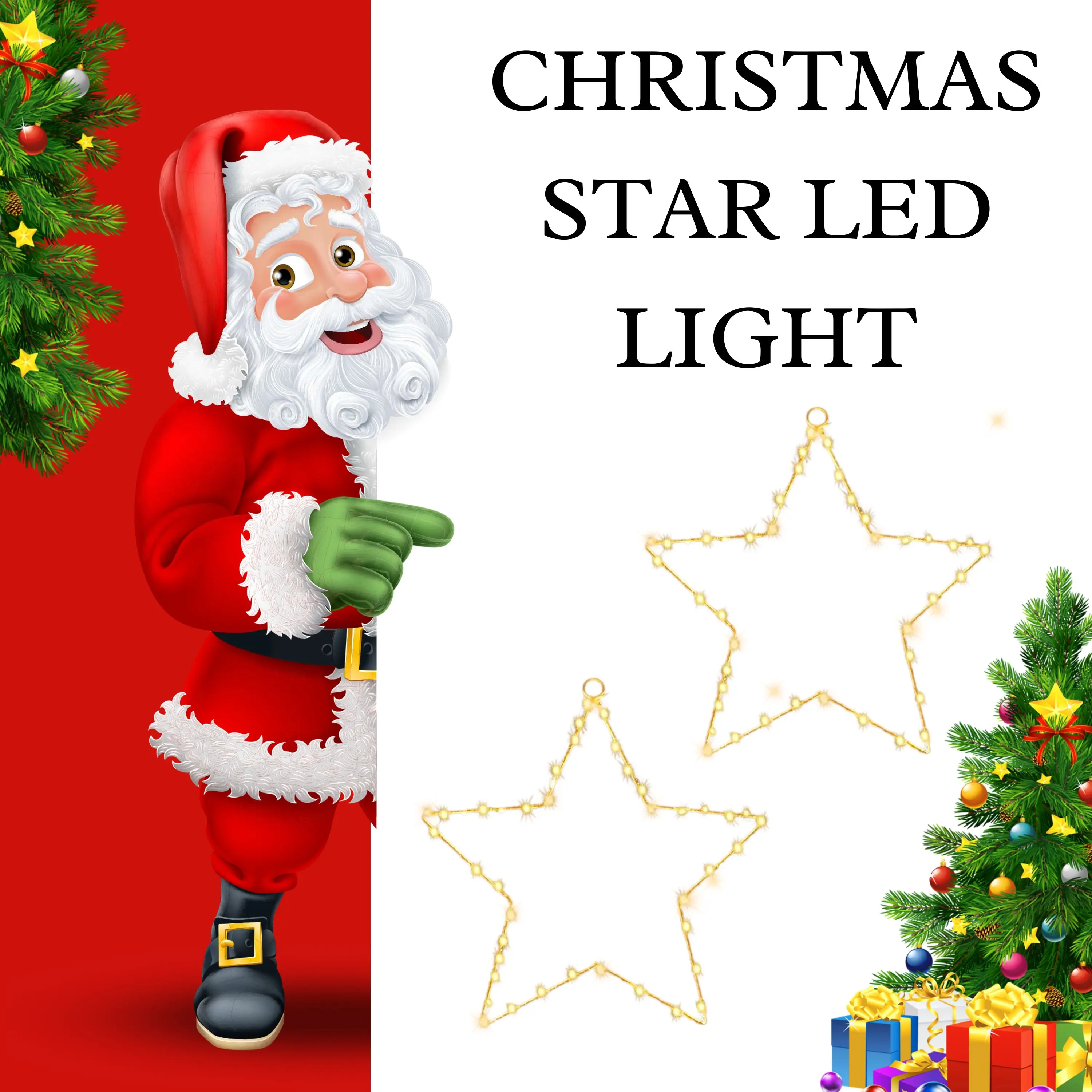 AAMEN Christmas window lights With 120 LED Warm White Bulbs, Outdoor & Indoor Lights For Decoration, Timer Function Star Fairy Lights, Window Star Lights, Xmas Window Lights for Home Decor