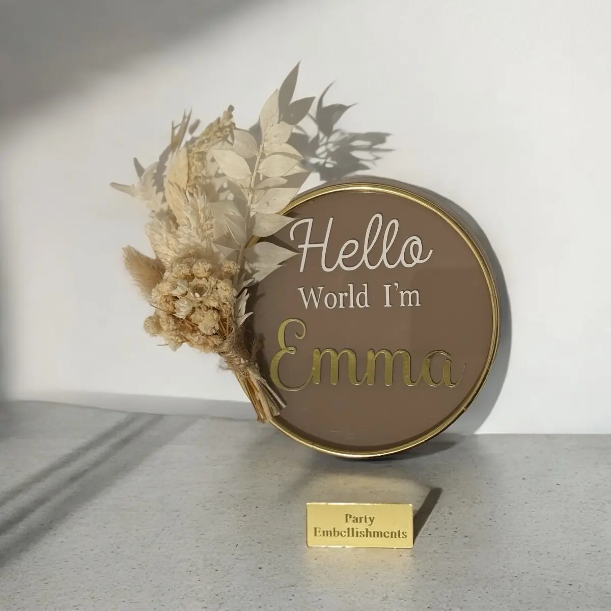 Hello world Baby Plaque
