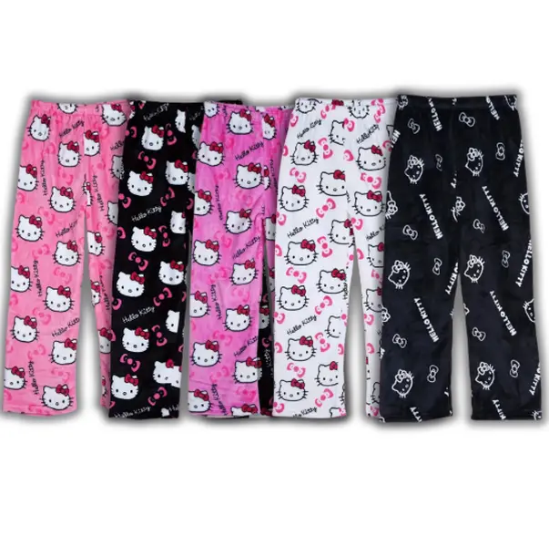 "Hello Kitty Pajama Pants - Soft, Comfy, and Adorable Sleepwear for Ultimate Comfort" Breathable Loungewear Womenswear Casual