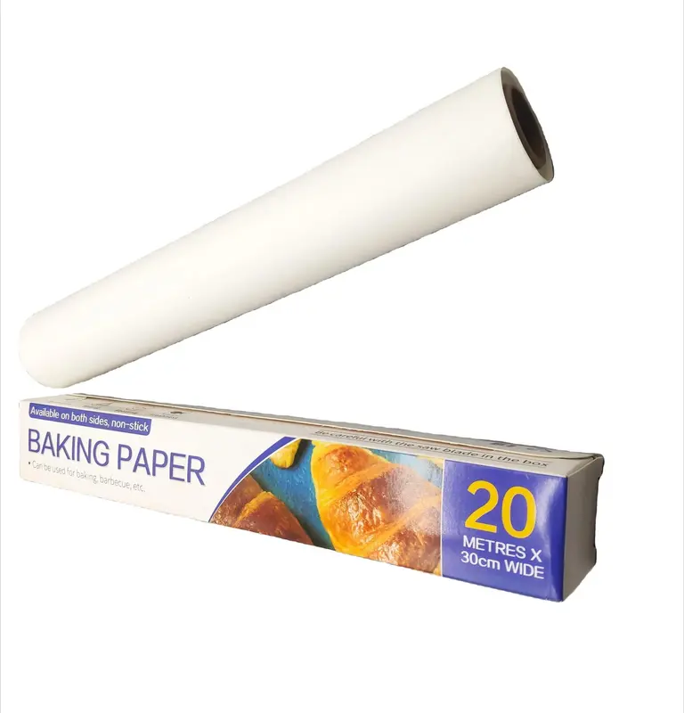 VegiMax Non-Stick White Parchment Paper by Bakewell – Perfect for Baking, Cooking & Roasting!  300mm Wide, 7 Rolls! Heat-Resistant & Food-Safe, Ideal for Cakes, Cookies, Meat, and More! Upgrade Your Kitchen Essentials Today! Bakeware Utensils 7