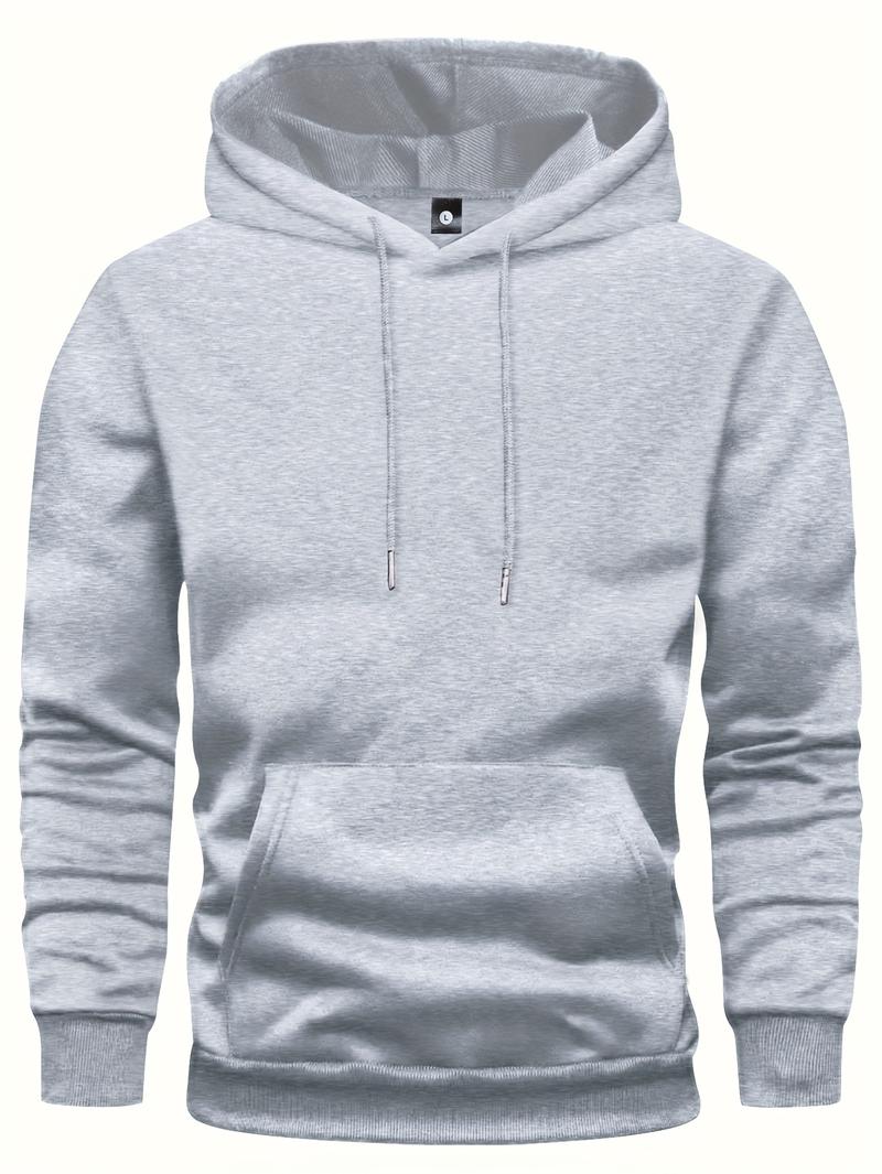 Product Introduction of 3pcs Men's Hoodies - Solid Color, Drawstring & Kangaroo Pocket |   Casual Sportswear for Spring/Fall 9
