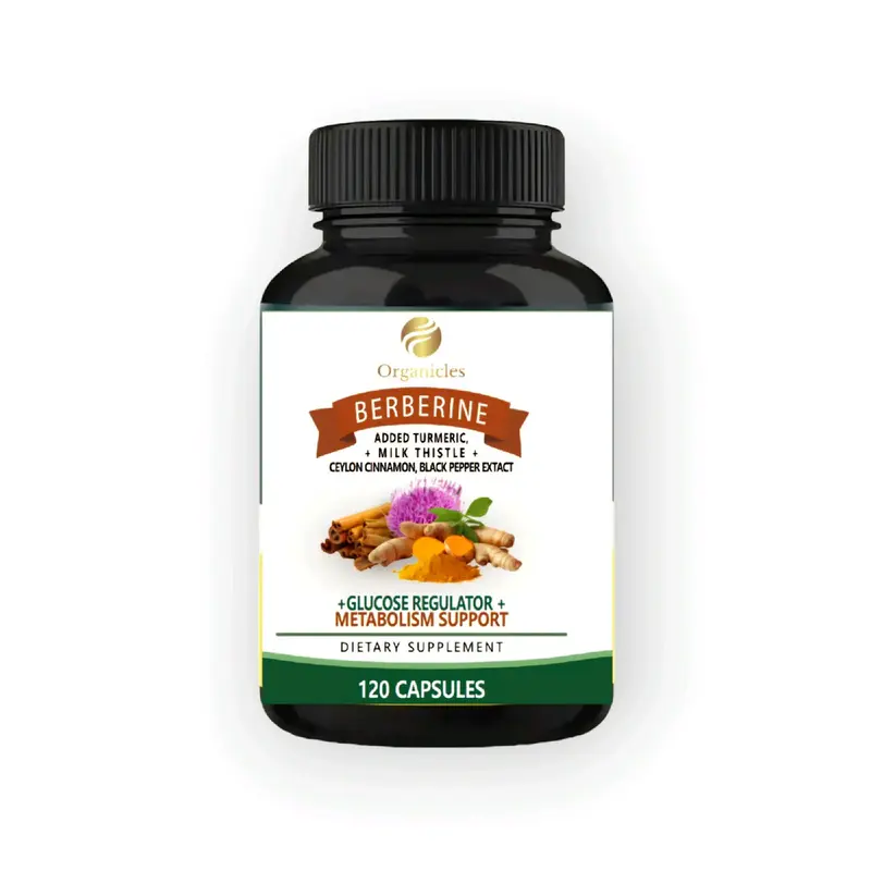 Berberine 1500mg High Strength with added Turmeric, Ceylon Cinnamon, Milk Thistle and Black pepper extract - 120 Vegan Capsules Dietary Supplement 0