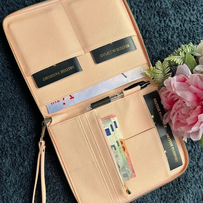 Personalised Travel Organiser - Passport Holder - luxury travel wallet - travel gift - holiday documents 3