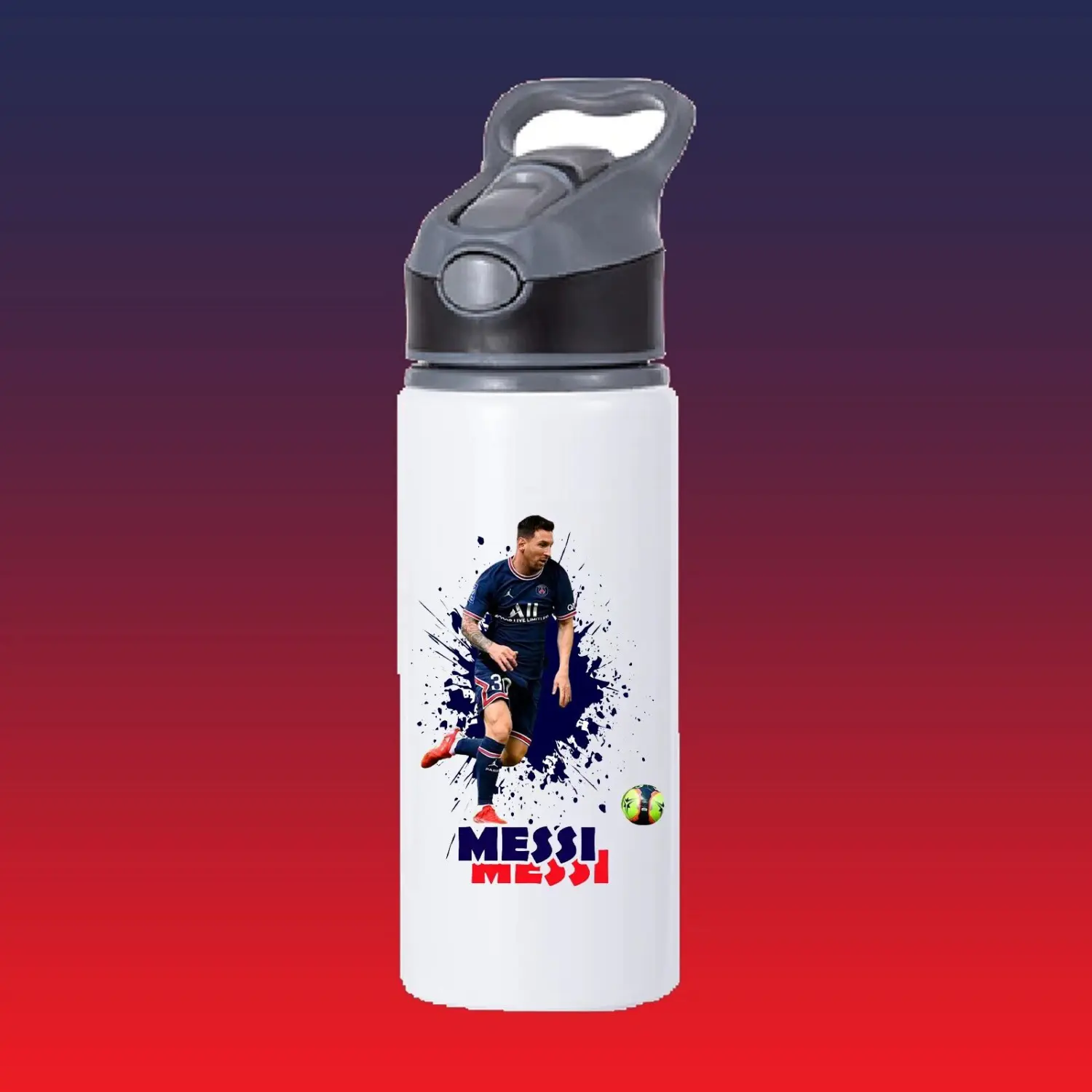 Lionel Messi aluminium water bottle, gym, office, school, football, sports,