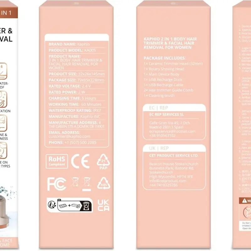 Trimmer for women pubic hair: 2 in 1 eletctric razors for women-rechargeable eletctric shaver for women-IPX7 waterproof bikini trimmer for underarm leg arm body face (Rose Gold) 6