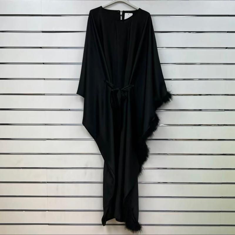 Feather sleeve kaftan 1