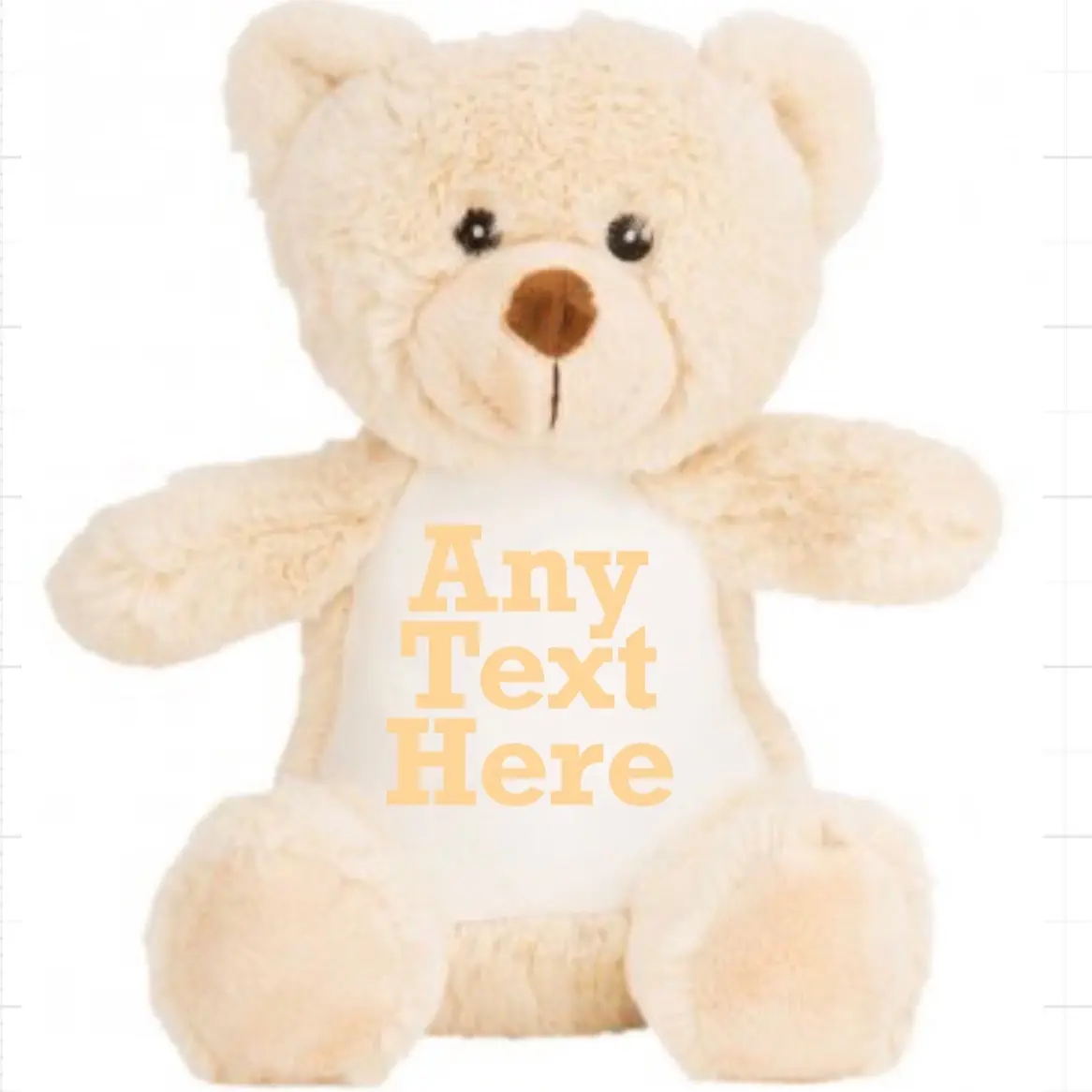 Personalised Cream Bear Animal Teddy Plush Plushie Gift Toy Bear Baby Present