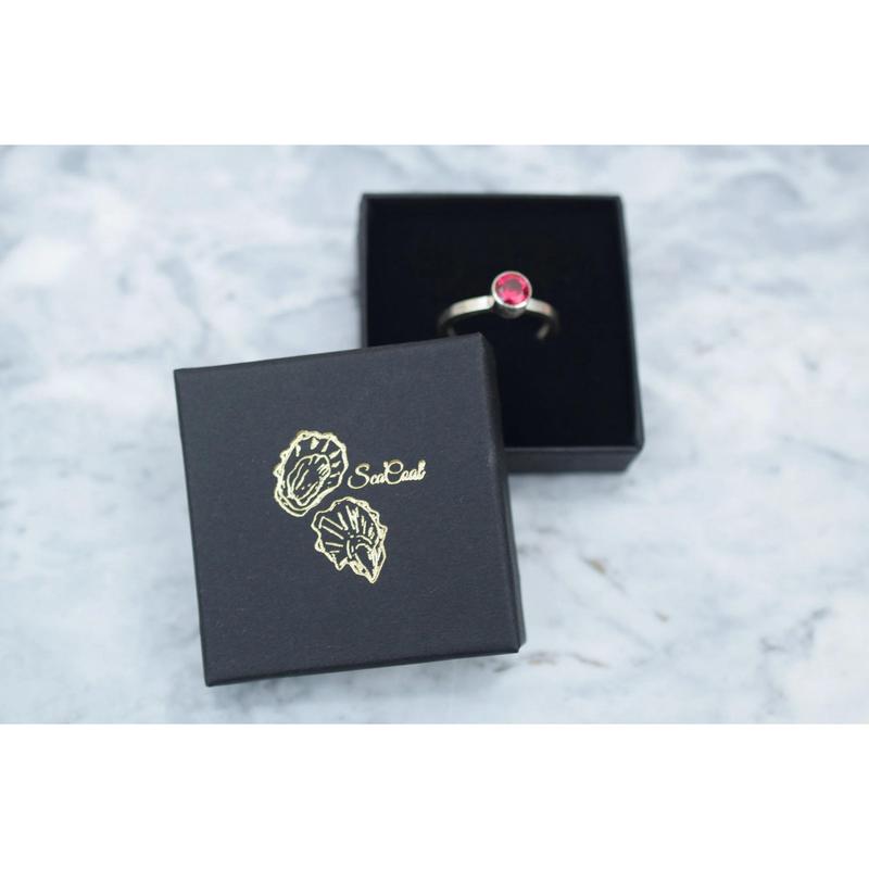 Lab Created Ruby Sterling Silver Ring 5