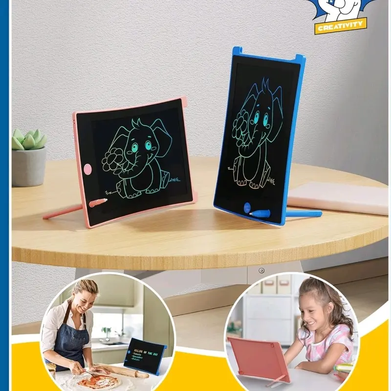 LCD Writing Tablet for Kids with Erasable Drawing Board and Lanyard - 8.5inch Colorful Learning Toys Gift 4