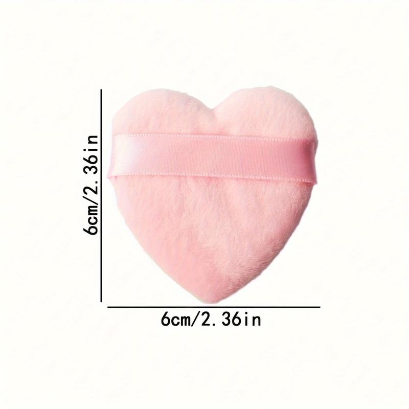 Product Introduction of 【SHARIFAN】8pcs/set Heart Shaped Velvet Powder Puff, Designed For Contour, Eye And Corner Area, Beauty Blender Suitable For All Skin Types 2