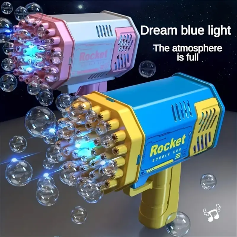 40 Hole Rocket Launcher Handheld Portable Electric Automatic Bubble Gun Party Birthday Gift Toy(without Bubble Water) 6