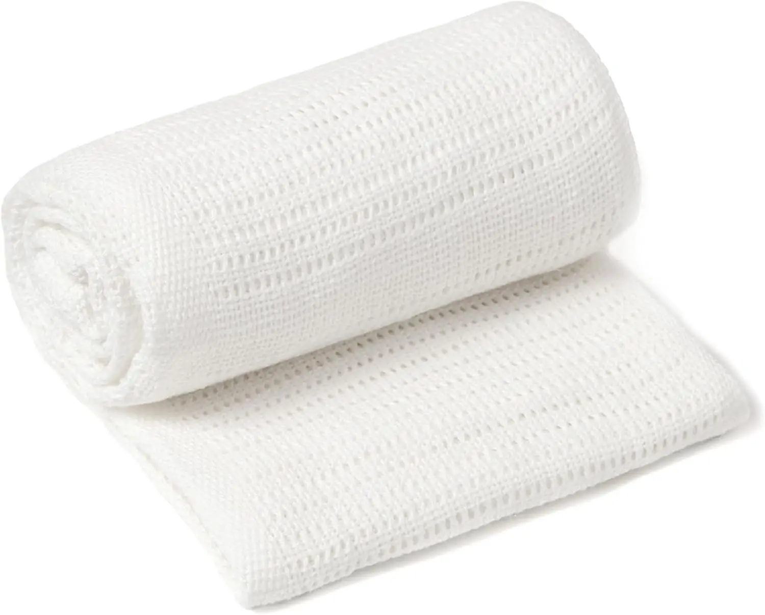 Soft Cotton Cellular Baby Pram Blanket - 90 x 70 cm (White)