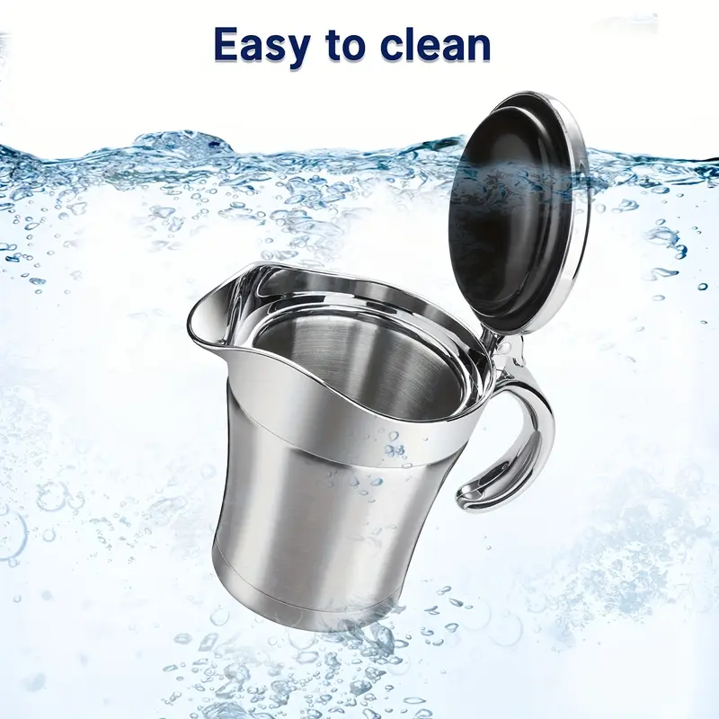 Double insulated gravy boat - stainless steel saucer with hinged lid, ideal for Thanksgiving gravy or cream (450 ml /16 oz) 8