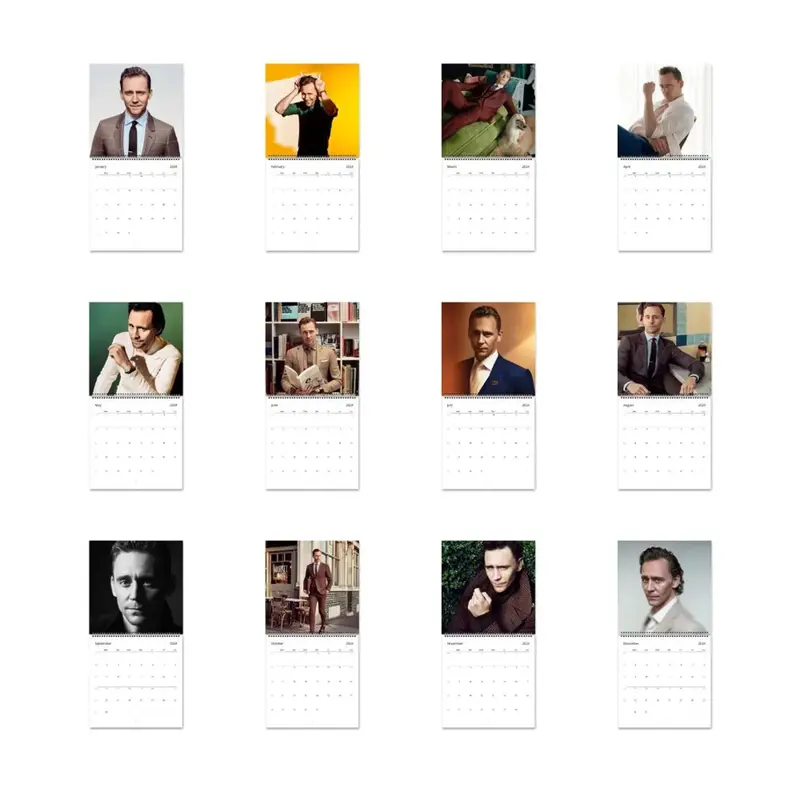 Tom Hiddleston 2025 Wall Calendar | Tom Hiddleston New Year Gift 2025 Wall Calendar | Tom Hiddleston Fans Calendar | Tom Hiddleston Lovers Planer 2025 1