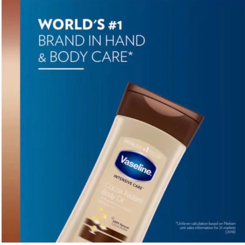 Vaseline Intensive Care Cocoa Radiant Body Oil for smooth skin -Vitalising Body Oil For Healthy, Glowing Skin -Suitable for All Skin Types -Body Care Comfort Skin Repair Moisturizing Lightweight Silky Hydrating Moisturizer 2