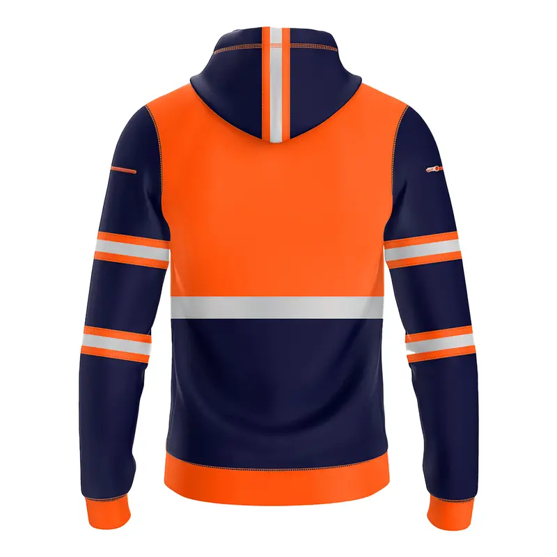 NOROZE Mens Outdoor Front Zip Hoodie With Zip Pockets Hooded Stripe Sweatshirt Top Jacket UK Size S-XXL 5