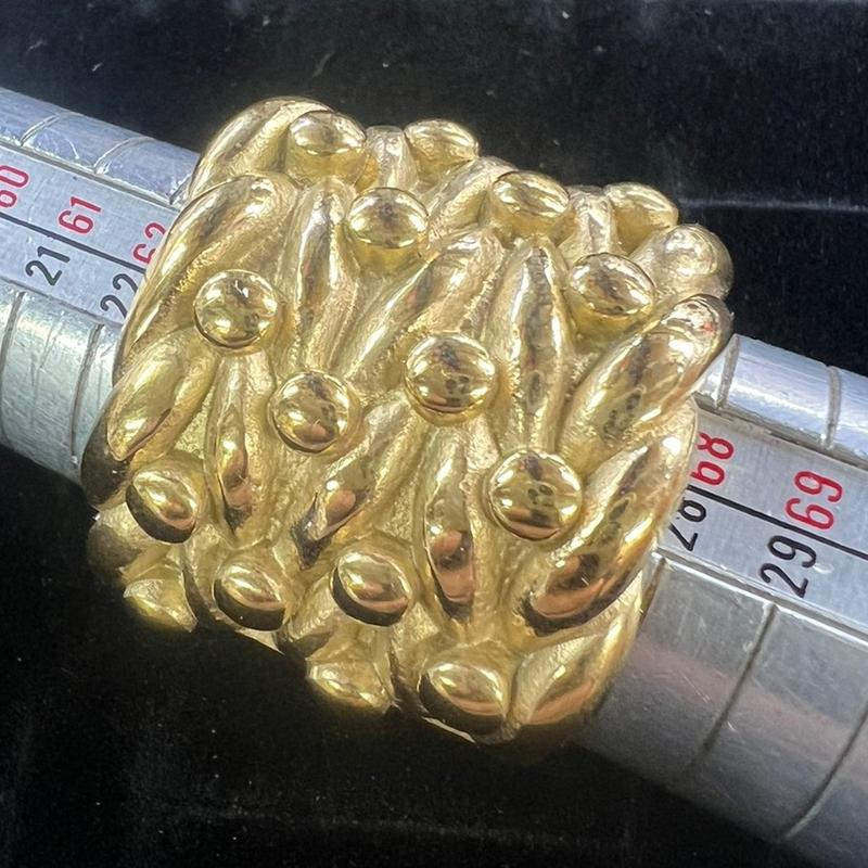 XXL Stainless steel Keepers ring gold plated 0
