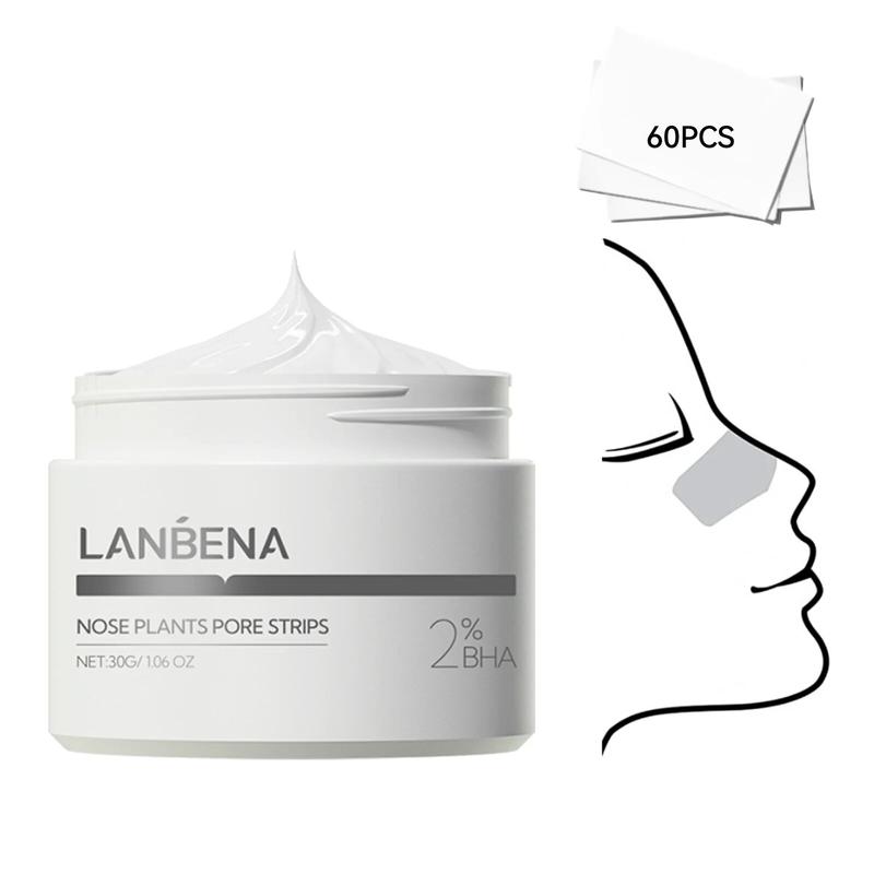 Product Introduction of LANBENA New Nose Plant Pore Strips 2.0 Upgraded Blackhead Removal Mask Cream Deep Cleansing Facial Pores 2% BHA Cleaning Easier(30g) 60 Pieces Nose Pore Strips, Note:Cream Goes Dry out/Gunk below 25 Degrees Place Bottle in Boiling Water to Clear Comfort 4