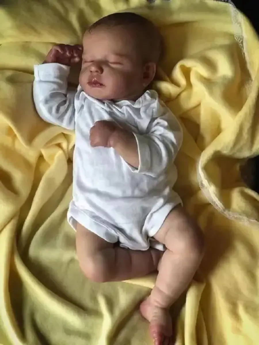 Bebé Reborn Dolls 19 Inch Loulou Handmade Painted Lifelike Reborn Dolls