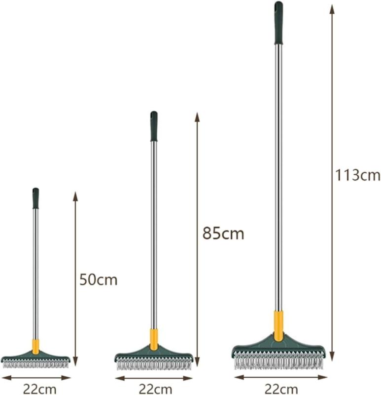 Product Introduction of 3 in 1 Floor Brush Scrub 120° Rotatable Cleaning Tool Household with Long Handle Kitchen Scrubber 12