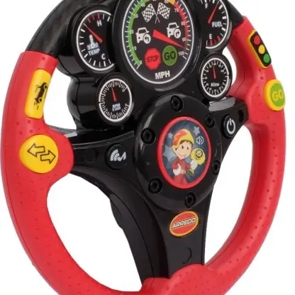 Kids Musical Vibrating Plastic Toy Car Steering Wheel - Perfect Bday Gift for Boys & Girls - Educational Musical Toy for Kids 4