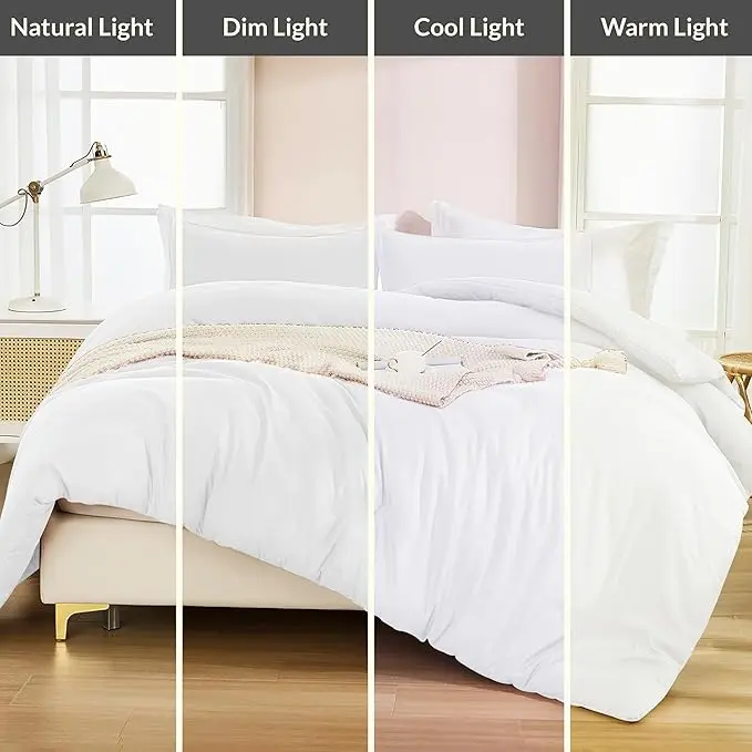 100% Rich Egyptian Cotton Duvet Quilt Cover Bedding Sets with Pillow cases Pair 200 Thread Count, Soft & Premium Quality Cotton Bedding Set in Single Double King and Super King 3